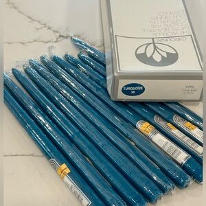 Carolina 12” Turquise Taper Candles, set of 8 NWT